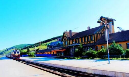 美丽的阿尔山火车站