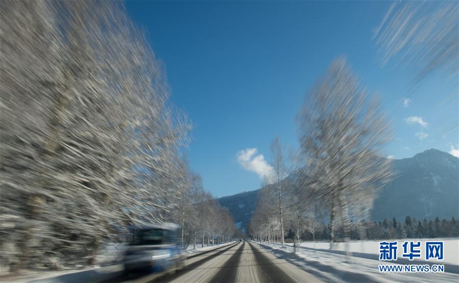 德国南部雪地风光