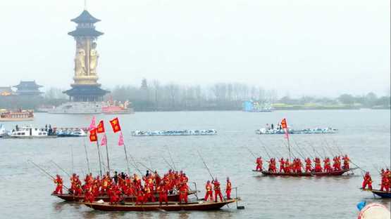 泰州国际旅游节开幕式还原会船文化