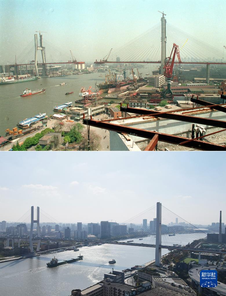 跨越浦江两岸 上海南浦大桥建成通车30周年