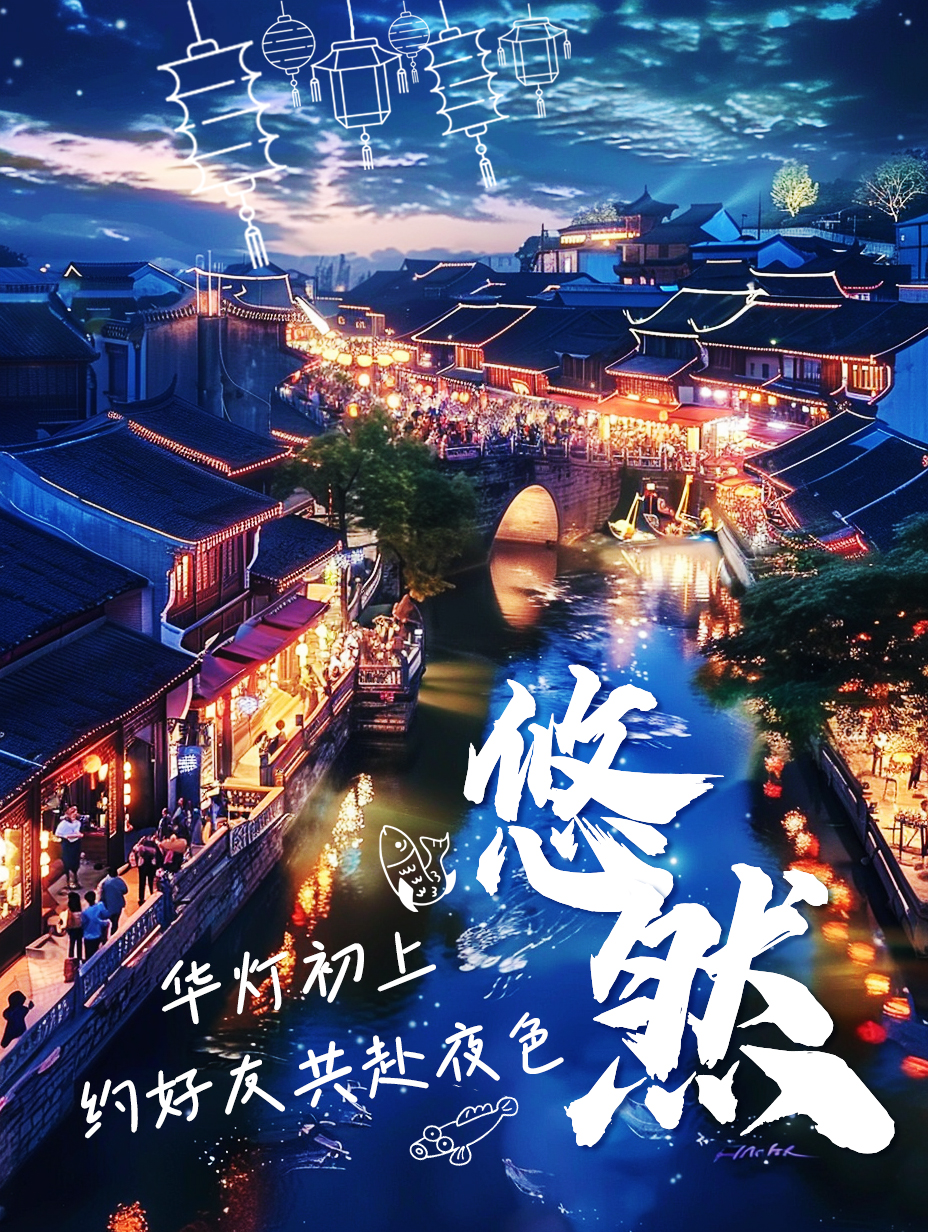 【创意海报】文旅新活力丨越夜越美丽！灯光绚丽点亮中国夜经济