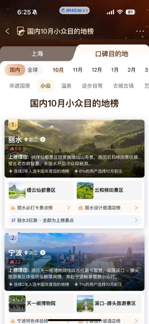 国庆不想人挤人？携程口碑榜“真人验榜”揭秘哪里值得去